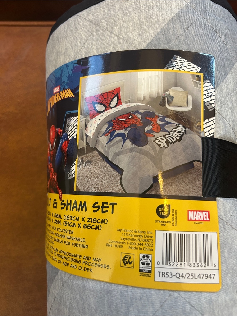 Marvel Spider-Man Gray Quilt & Sham Set, NEW - Picture 4 of 6